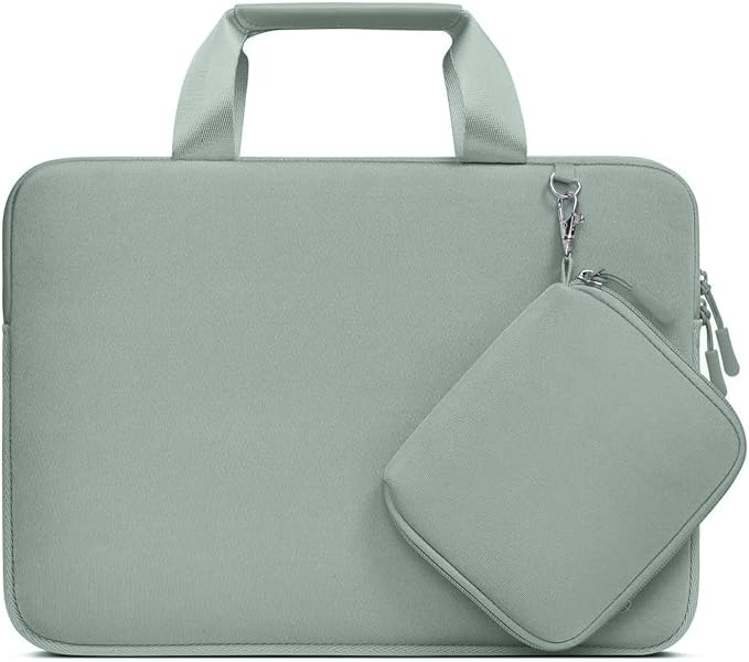MOSISO Laptop Case 15 inch, Laptop Sleeve Bag Compatible with MacBook Air 15 inch M5 M4 M3 M2 2026-2023, Dell XPS, Neoprene Carrying Computer Bag with Handle&Detachable Small Case, Antique Green