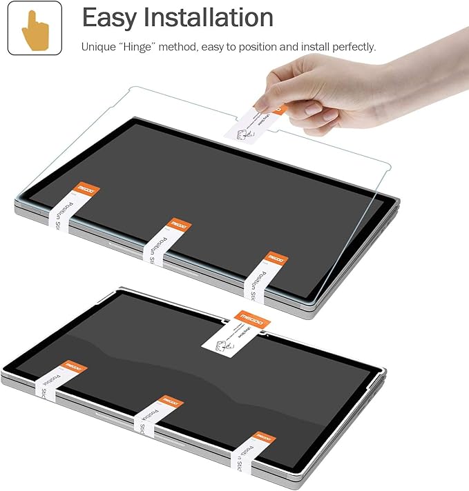 Megoo ArmorShield Tempered Glass Screen Protector for Microsoft Surface Laptop Go 3/2/1 12.4 Inch, 9H Hardness, Scratch Resistant, Responsive Touch, Easy Installation