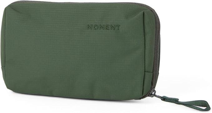 Moment Everything Tech Organizer – Water-Resistant Travel Pouch for Cables, Chargers & Accessories | Regular & Mini Sizes (Olive, Mini)