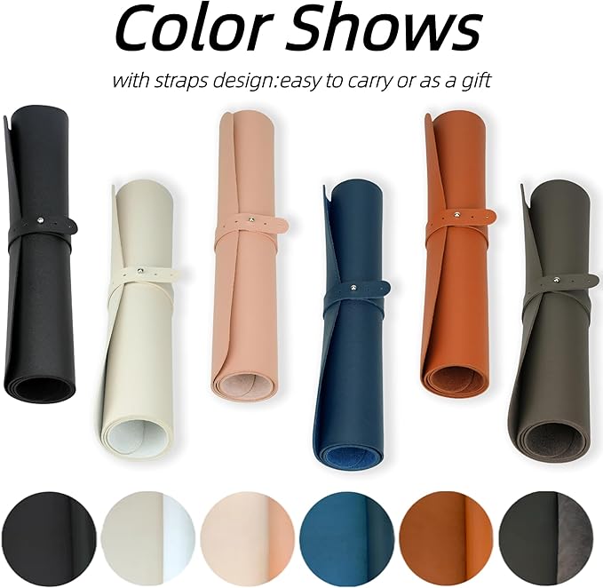 Desk Pad Mat PU Leather Non-Slip Water-Resistant Desk Matt for Desktop