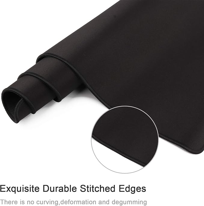 Gaming Mouse Mat/Mouse Pad 31.5x11.8x0.12Inch | XXL mouse pad | table mat/large size | improved precision and speed | rubber base for stable Grip on smooth surfaces non-slip (80x30 Black)