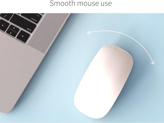 RENMTURE Dual-Sided Large Desk Pad, Faux Leather Natural Cork Mouse pad, Desk Accessories Protector, for Office and Home Work (Light Blue, 32"x16")