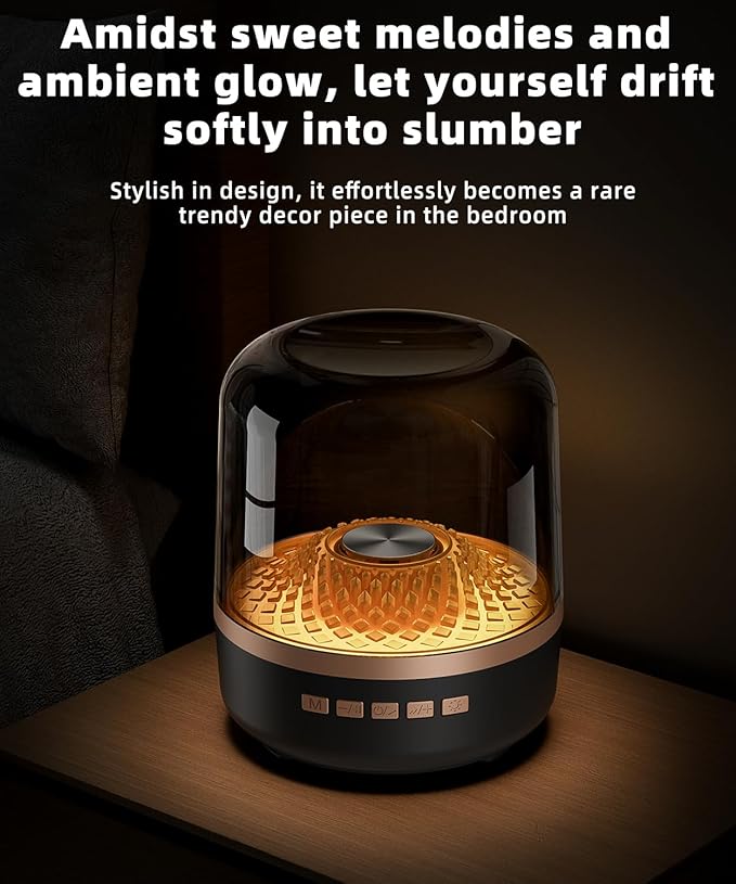 Bluetooth Speaker with HD Sound and Lights, Portable Wireless, Long-Lasting Battery Life, TWS Pairing, for Home/Party/Outdoor/Travel/Beach, Stocking Stuffers, Gifts for Adults (Black - 2)