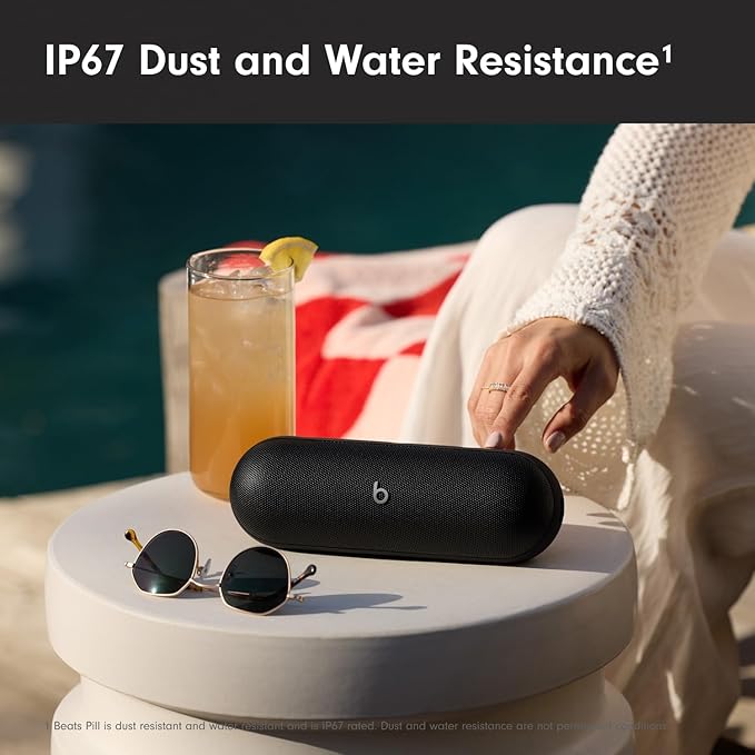 Beats Pill - Portable Bluetooth Speaker with USB-C Charging Cable (20 cm) - Jet Black