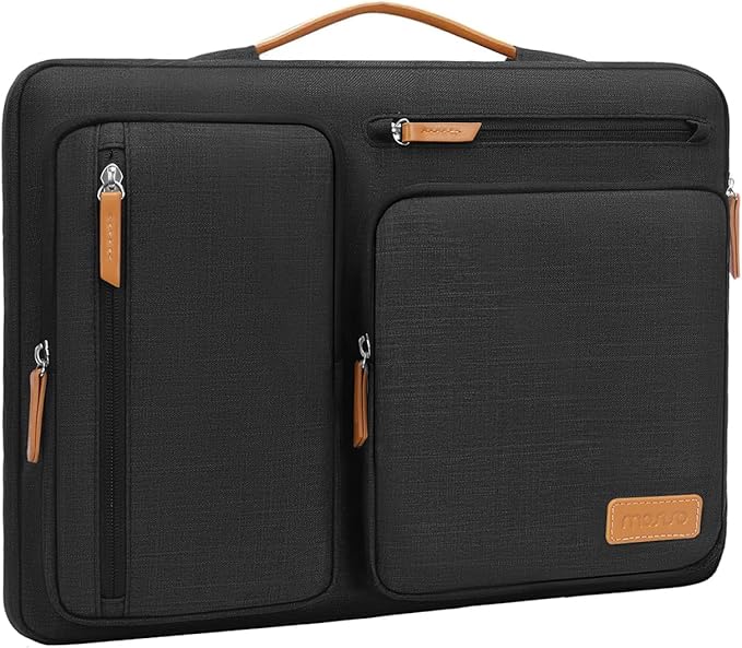 MOSISO 9-11 inch Tablet Sleeve Case for iPad A16 2025, iPad Air 11 inch M3 M2, iPad Pro 11 M4, iPad 10/9/8/7th, Galaxy Tab A9+/S9/S8/Plus 11, Side Open Carrying Bag with 4 Zipper Pockets, Black