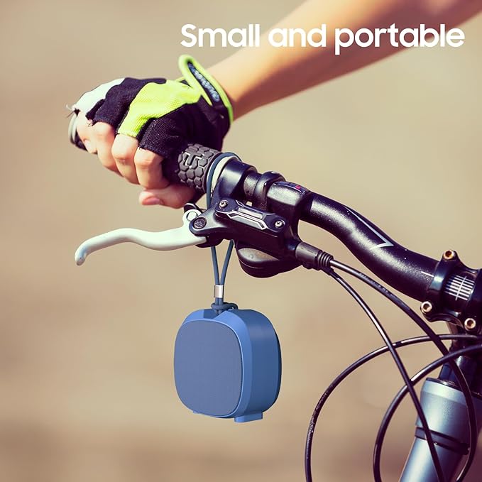 Speaker, Small Portable Bluetooth Wireless IPX5 Waterproof Shower Speaker,Loud Stereo Sound Deep Bass,Dual Pairing, RGB Lights,Long Playtime for Outdoor Party, Great Gift,1PC (Blue)