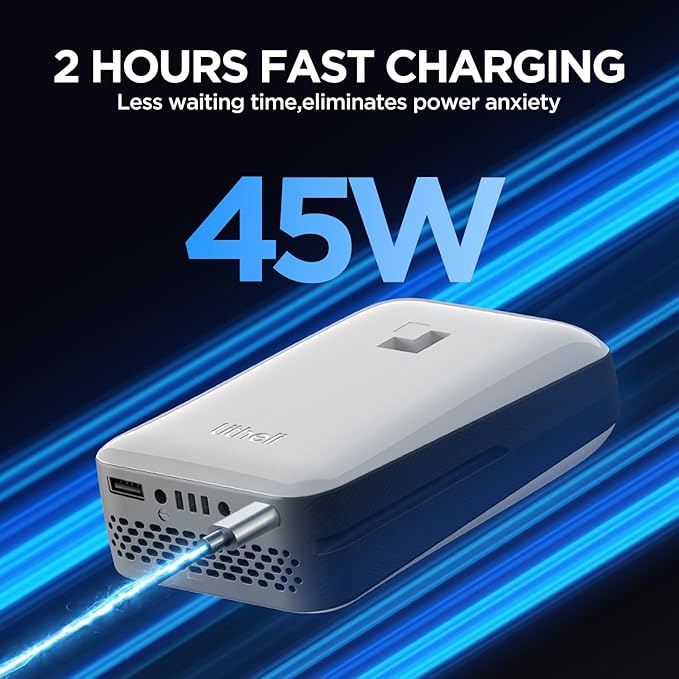 LiTHELi Portable Charger 2 * 4.0Ah Lithium Batteries 45W Max Power Bank, Suit for U20 Power Tools and Outdoor Power Equipment(2 Packs)