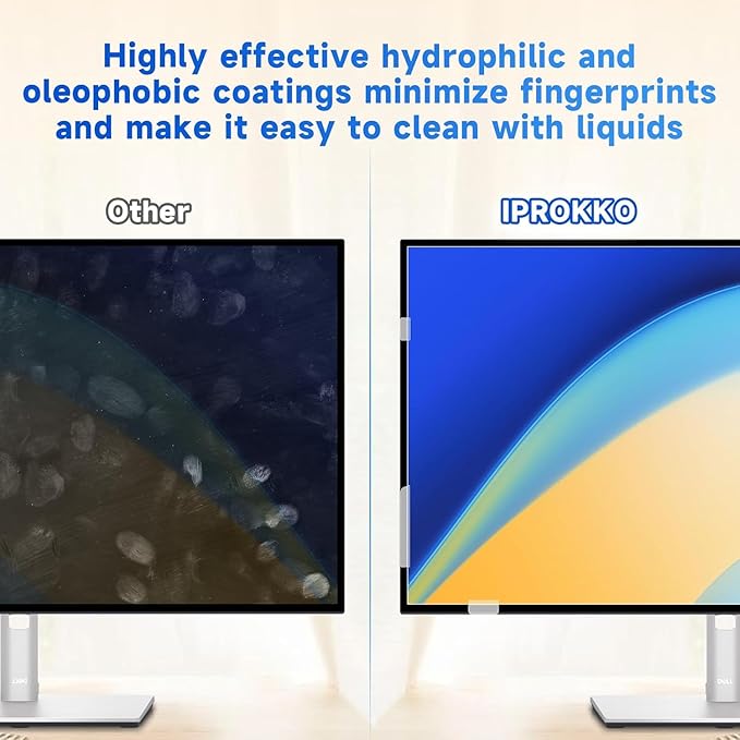 IPROKKO 【2 Pack 32 inch Anti-Blue Light monitor Screen Protector for 16:9 Widescreen,Removable Anti Glare Blue Light Blocking Screen Filter，LED PC Anti-UV Eye Protection Filter Film