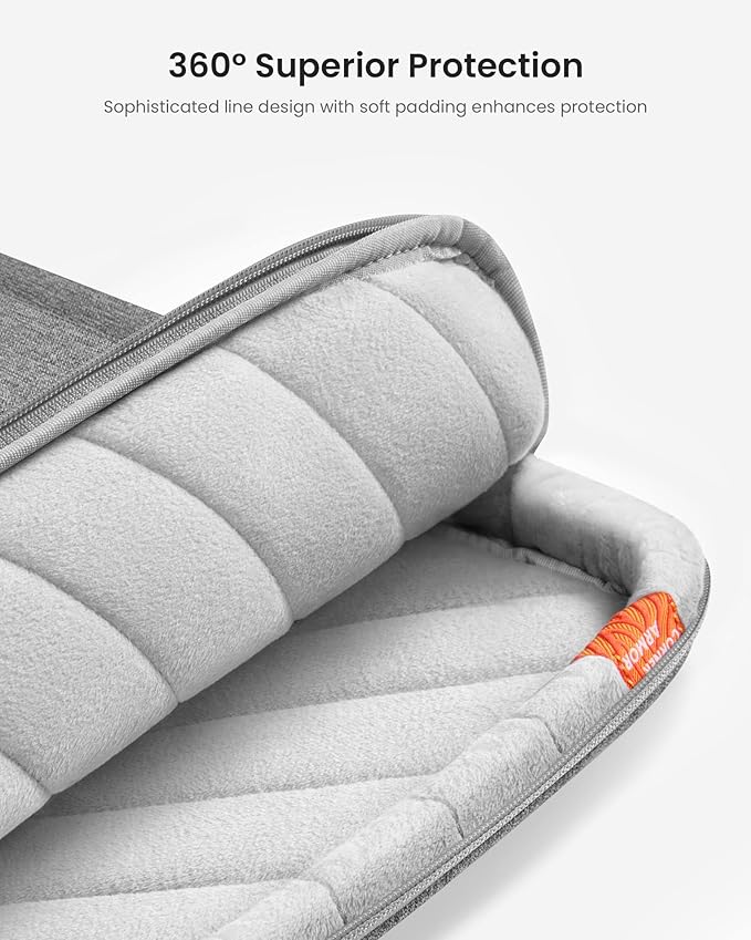 tomtoc 360 Protective Laptop Carrying Case for 13-inch New MacBook Air M5/A3449(2026), M4/A3240, M3/A3113, M2/A2681 M1/A2337, 13“ MacBook Neo/Pro, iPad Pro M5 & iPad Air M4, Water-Resistant Laptop Bag