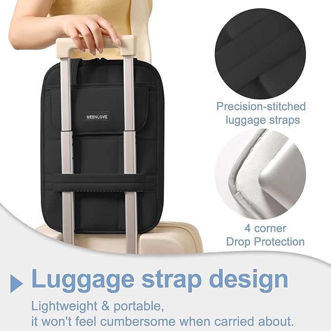 Laptop Bag 13-14 Inch, 360° Protective Puffy Laptop Sleeve, Laptop Case Compatible with MacBook Air 13.6 M5 M4 M3 M2 M1/Neo/Pro 13/14,HP Dell ASUS Lenovo, Black | 14.37"x10.24"x1.38"