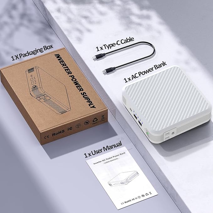 HANGXIN Portable Charger with 100W AC Outlet, 65W PD Fast Charging Portable Laptop Power Bank, 20000mAh/72Wh Battery Pack Power Supply for Business Travel and Outdoor Activities