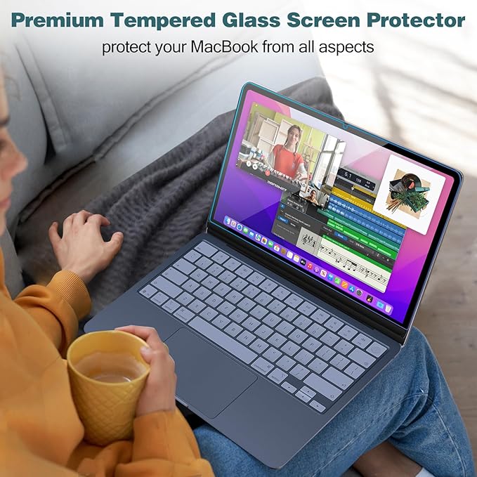 ProCase 2 Pack Screen Protector for 2026 MacBook Neo (13-Inch), 9H Hardness HD Clear Tempered Glass, Bubble-Free Installation, Anti-Scratch & Anti-Fingerprint Film for MacBook Neo (A18 Pro)