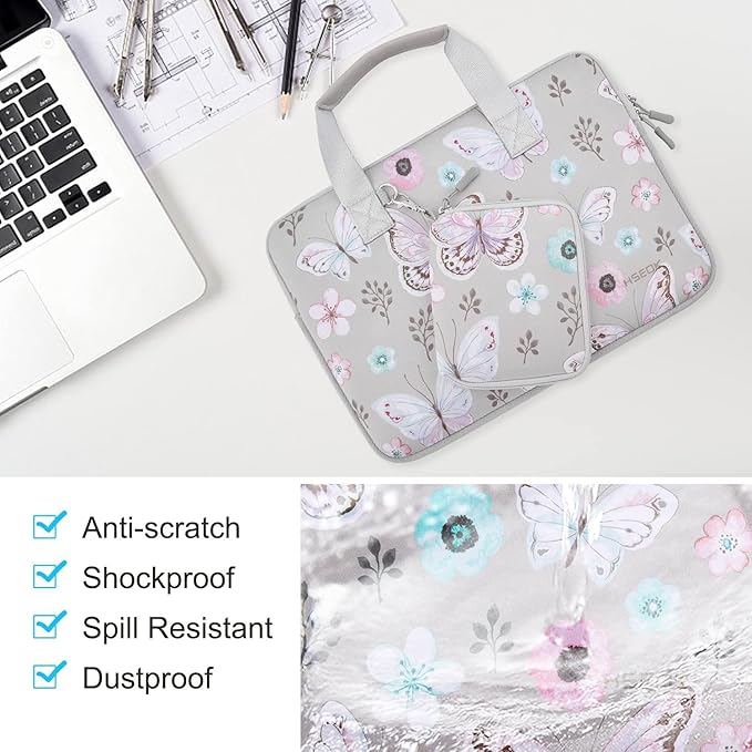 11.6 12.9 13 inch Elastic Laptop Sleeve with Small Case Compatible with 13 inch MacBook Neo Air Pro M5/M4/M3/M2/M1, iPad 13 12.9, XPS 13 and Most 11.6 12.9 13 inch Notebooks Tablets,B02F01