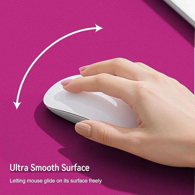 Dual Sided Leather Desk Mat - Waterproof Desk Pad - Ideal for Large Mouse Pad and Desk Mats on Top of Desks (Rose, 33"*13")