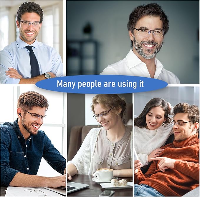 Blue Light Blocking Glasses, Lightweight Metal Half Frame Computer Reading/Gaming/TV/Phones Glasses,Filter UV Ray/Computer Glare with Spring Hinge Eyeglasses(Black+Gray)