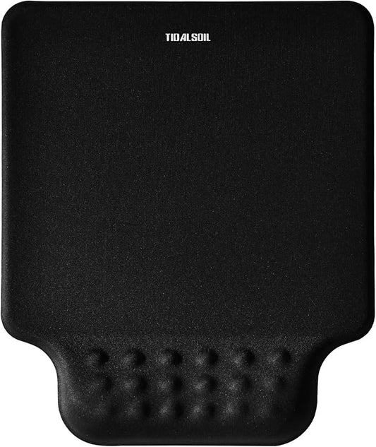 TIDALSOIL Ergonomic Mousepad with Slow-Rebound Memory Foam Wrist Rest - Ultra Smooth Surface, Non-Slip Base, Desk Essential for Office, Design, Gaming, 9.4"x8.1"