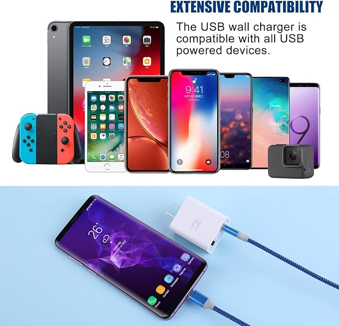 USB Wall Charger Block, Costyle 5 Pack 30W Dual Ports USB Quick Fast Charger 3.0 & 5V 2.4A Fast Charging Block Compatible Samsung Galaxy S10 S9 S8 Plus S7 Edge, iPhone Xs 8 7 Plus, Pixel (White)