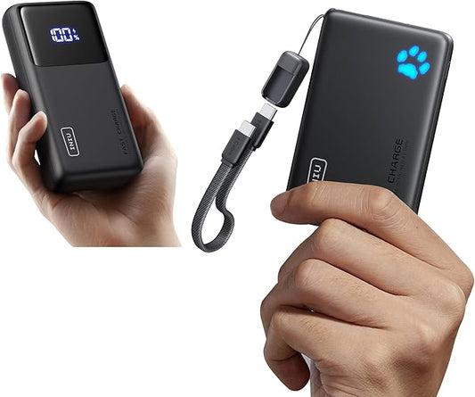 INIU 25000mAh 100W USB C Laptop Portable Charger & Ultra Slim 45W 10000mAh Power Bank Combo