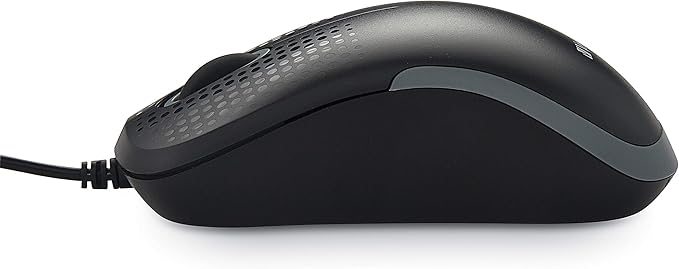 Verbatim USB Silent Corded Optical Mouse - Wired Noiseless Silent Click Computer Mouse for PC, Mac, Laptop, Chromebook - Black 70749