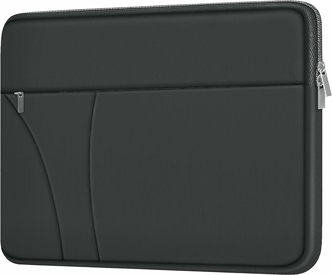 14 inch Laptop Case, Traveling Laptop Sleeve with Zippered Pocket, Shockproof Protective Carrying Briefcase Computer Bag for 14" MacBook Air/Pro, HP, Dell, Lenovo, Acer, Grey
