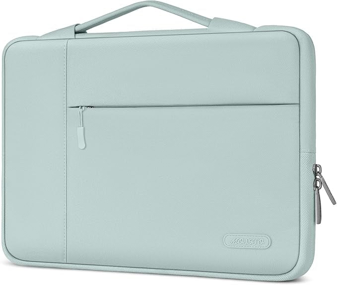 MOSISO Laptop Case 16 inch, 15-15.6 inch Laptop Sleeve with Handle Compatible with MacBook Pro 16 inch, HP, Acer, Dell, Lenovo, ASUS Notebook, Polyester Multifunctional Computer Bag, Mint Green