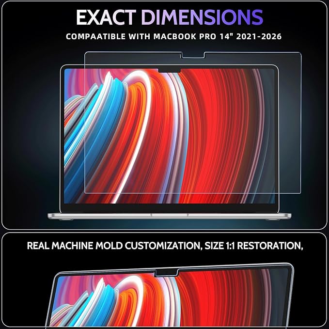 Peslv Magnetic Anti Blue Light Screen Protector for MacBook Pro 14 Inch (2021-2026, M1, M2, M3, M4, M5), Removable Glare Filter for 14.2" Mac Laptop Computer