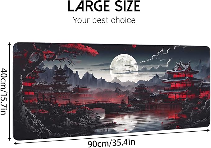Mouse Pad Gaming Mousepad,Large Mousepads for Keyboard and Mouse with Non-Slip Rubber Base,Suitable for School,Office,Home,35.4 x 15.7 Inch