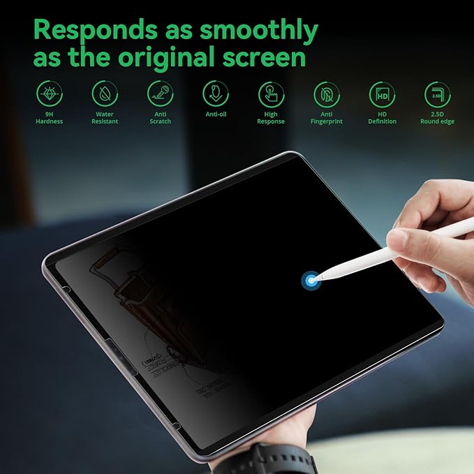 Magnetic Privacy Screen Protector Compatible with iPad 9th 8th 7th Gen 10.2 inch & iPad Air 3th & iPad Pro 10.5 In, Anti Glare Blue Light Filter, Bubble-Free Shield, Fingerprint-Proof Guard, Reusable Anti-Scratch Film, Anti-Spy Cover