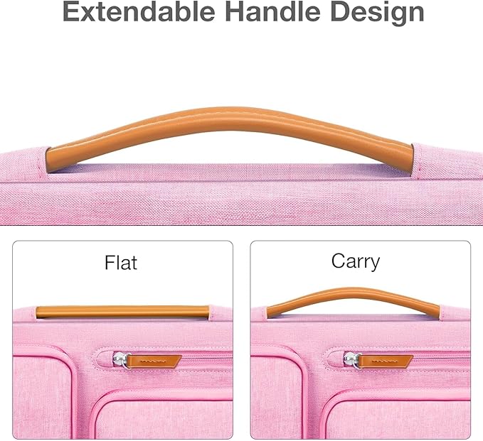MOSISO 9-11 inch Tablet Sleeve Case for iPad A16 2025, iPad Air 11 inch M3 M2, iPad Pro 11 M4, iPad 10/9/8/7th, Galaxy Tab A9+/S9/S8/Plus 11, Side Open Carrying Bag with 4 Zipper Pockets, Pink