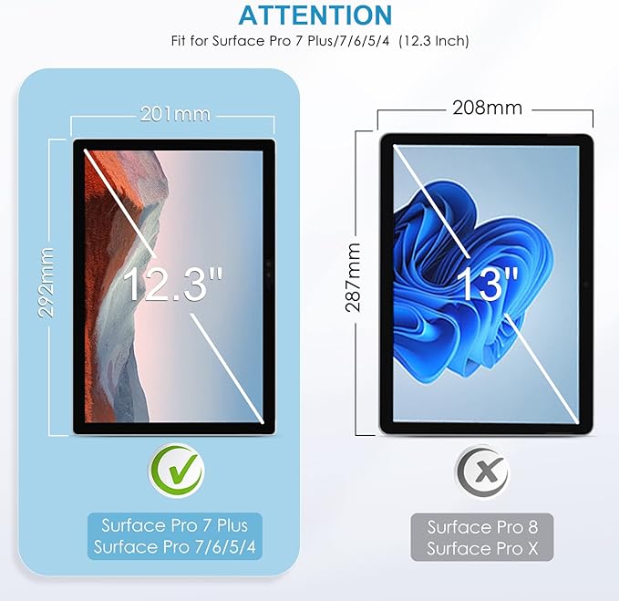 SPARIN [2 Pack] Screen Protector for Surface Pro 7 Plus/Surface Pro 7 / Surface Pro 6 / Surface Pro (5th Gen) / Surface Pro 4, Tempered Glass with Surface Pen Compatible/Scratch Resistant