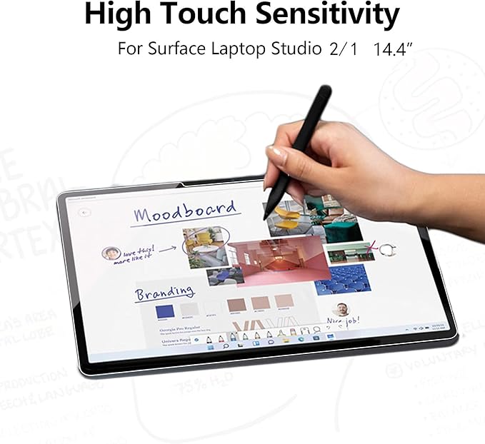 Megoo Glass Screen Protector for Surface Laptop Studio 2/ Surface Laptop Studio 14.4'', Easy Installation/HD Transparent/Scratch Resistant/Case and Surface Pen Friendly 9H Tempered Glass, 2 Pack
