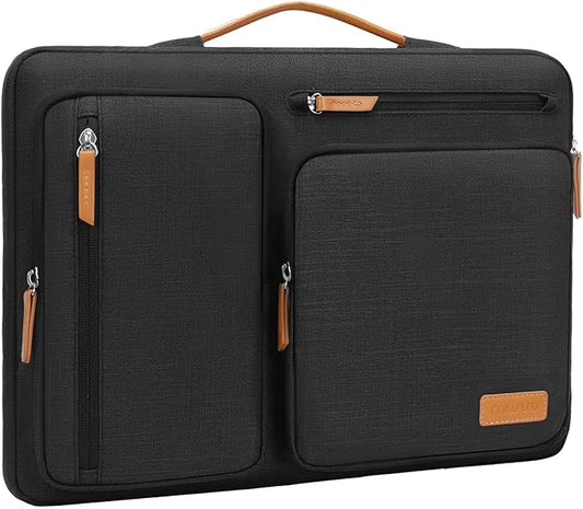 MOSISO 360 Protective Laptop Case 13 inch, 13 inch Laptop Sleeve Compatible with MacBook Air M5 M4 M3 M2 M1 2026-2018/Neo/Pro M2 M1, Side Open Carrying Case with 4 Zipper Pockets&Handle, Black