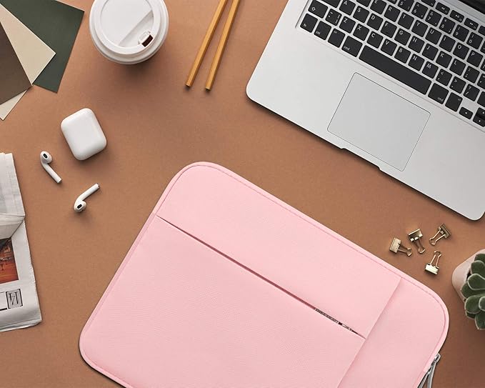 Lacdo 13 inch Laptop Sleeve Case for 13 inch MacBook Air M5 A3449 (2026), M4 A3240 2025, M3 A3113, M2 A2681, M1 A2337 | 13" MacBook Neo A18 Pro A3404 (2026) | iPad Air/Pro 13 M5 Computer Bag, Pink