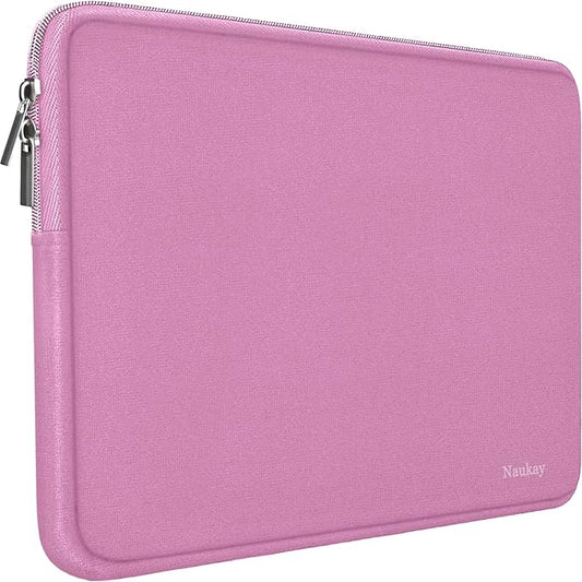 14 Inch Laptop Sleeve, Resistant Neoprene Laptop Sleeve/Notebook Computer Pocket Case/Tablet Briefcase Carrying Bag for 14 inch HP, Lenovo, Asus Notebook, Ultrabook, Pink