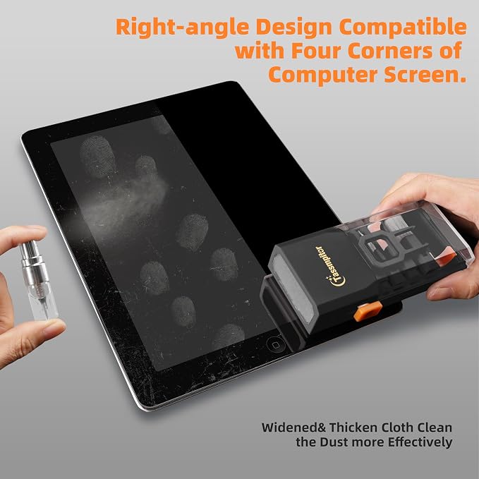Keyboard Cleaning Kit Keyboard Cleaner, All in One Computer Screen and Laptop Cleaner, Compact Portable Electronic Laptop Cleaning Kit with Soft Brush and Spray for MacBook iPad iPhone Earbud, Black - Image 9