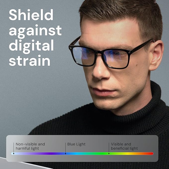 Gaoye Leopard Blue Light Glasses for Computer & Gaming - Anti UV Ray Lenses, Scratch-Resistant & Comfort Fit