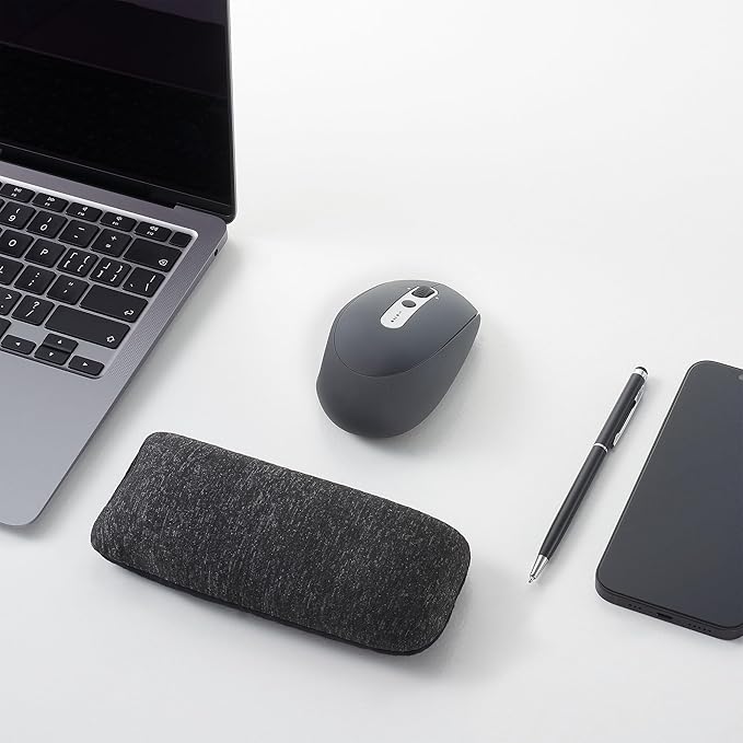 STAPLES Beaded Keyboard Wrist Rest, Ergonomic Non‑Slip Support Cushion for Comfortable Typing, Durable Bead‑Filled Design for Office & Computer Use, Black
