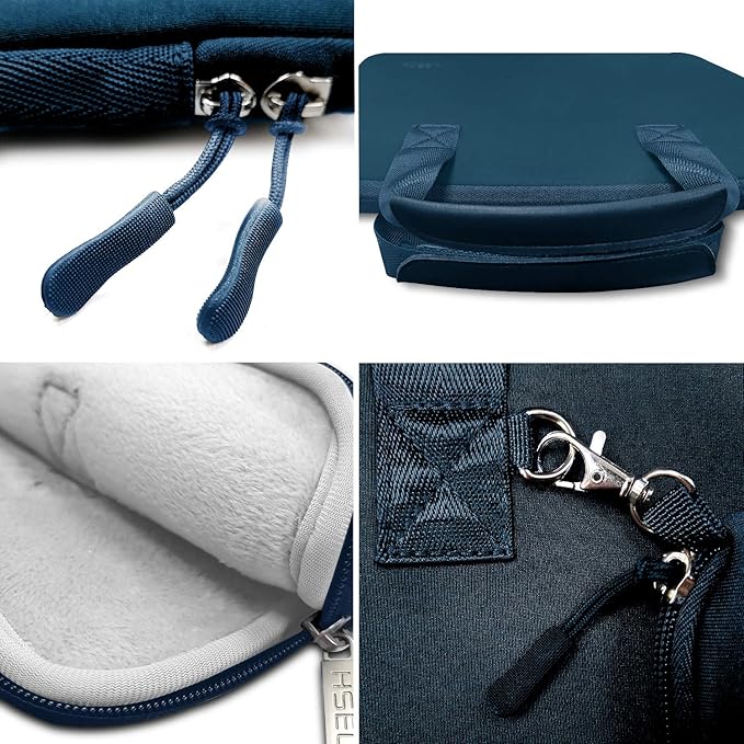 Hseok Laptop Sleeve 13.3-14 inch Case with Small Pouch, Neoprene Computer Bag Compatible with MacBook Neo/Pro 14 M5/M4/M3/M2/M1, Mac Air/Pro 13.3, XPS 14 and Most 13-14 inch Notebooks,D02B01