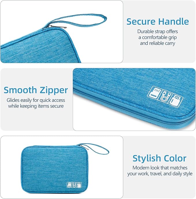 Electronics Organizer Travel Case,Travel Cable Organizer Pouch - Portable Storage Bag for Cord, Charger, Phone, Earphone, Electronic Accessories for Travel & Daily Use