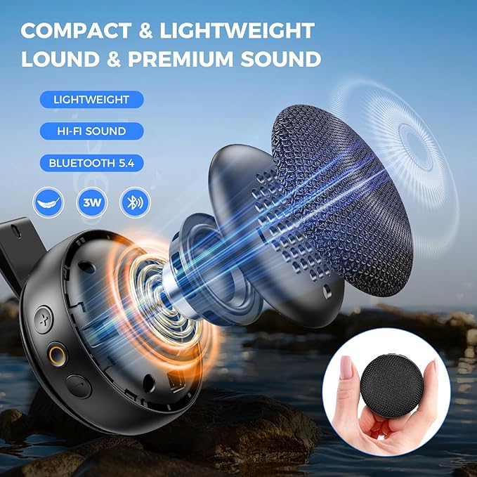 【2026 Upgraded】SUPERONE 4-in-1 Wearable Bluetooth Speaker【Hang Clip, Wrist Watch, Hang Hook & MagSafe Stand】Hi-Fi Sound TWS Portable Wireless Mini Speaker, IPX7 Waterproof for Work, Running & Outdoors