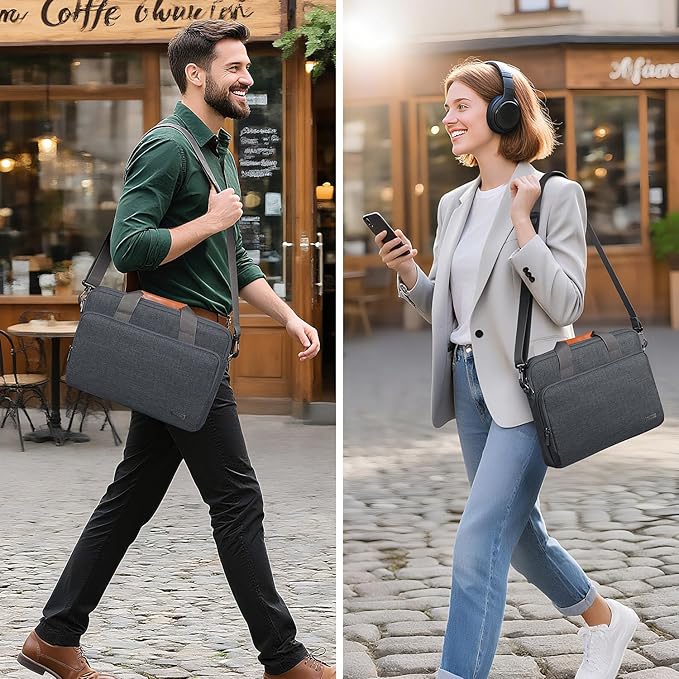 KIZUNA Laptop Bag Case 13 Inch Computer Shoulder Sleeve for MacBook Pro 14 M4 Max & M4 Pro/13.6" Macbook Air M4 M3/14 IdeaPad Slim 5i & Pro 5i/ThinkPad X1 Carbon Gen 12/Yoga Slim 9i/HP Envy x360,Grey