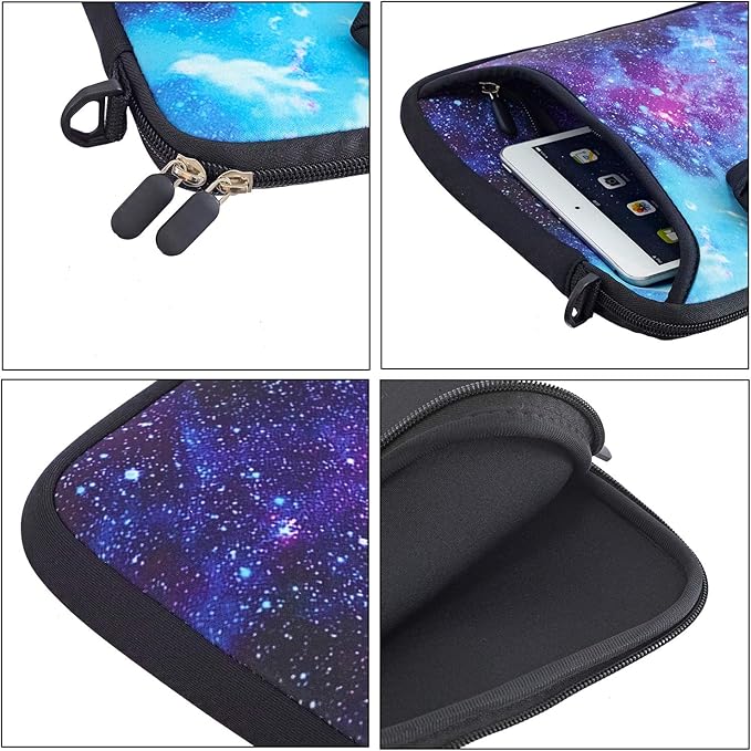 RICHEN 11 11.6 12 12.5 13 inches Case Laptop/Chromebook/Ultrabook/PC Messenger Bag Tablet Travel Case Neoprene Handle Sleeve with Shoulder (11-13.3 inch, Galaxy)
