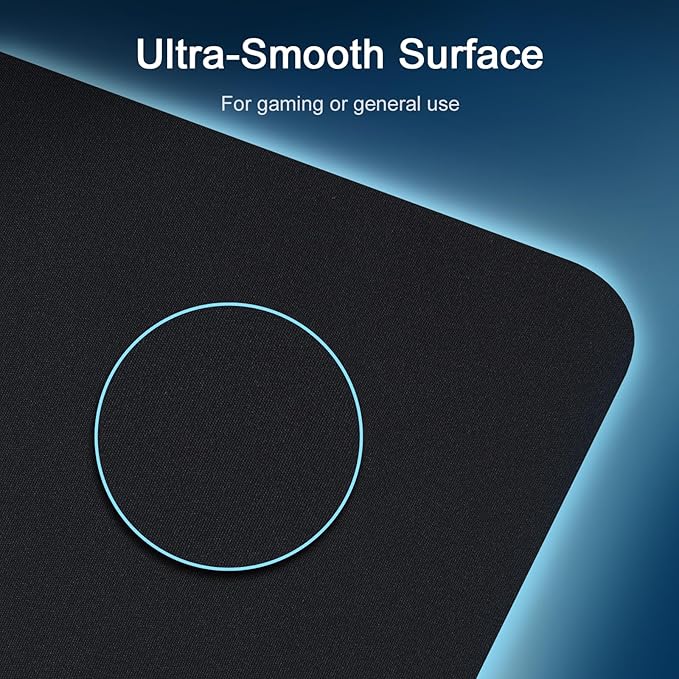 Senetem XXXL Large Mouse Pad, Ultra-Smooth Gaming Mousepad, Non-Slip Rubber Base, Washable Surface Fits Wired & Wireless Mouse – Oversized Big & Long Keyboard Computer Black Mat for Desk, 35.4x15.7 in