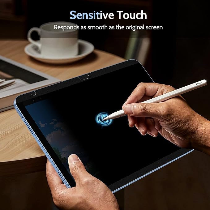 Peslv 4 Way Magnetic Privacy Screen Protector for iPad 10th Gen 2022 10.9" & iPad 11th Gen A16 2025 11", Removable 360 Spy Private Filter, Anti Blue Light Glare Bubble-Free Black Security Protector