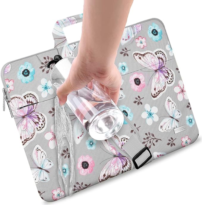 Hseok Laptop Shoulder Bag 13 13.3 14 Inch Case Compatible with MacBook Pro/Neo 14" M5/M4/M3/M2/M1,Mac Air/pro/Neo 13" and Most 13 13.3 14 Notebooks,Spill-Resistant Briefcase,Butterfly