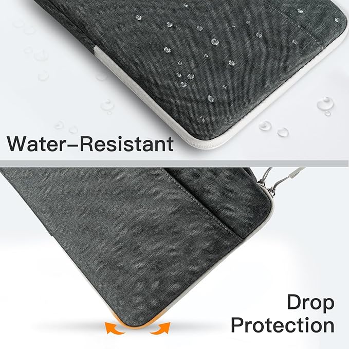 JETech Laptop Sleeve for 16-Inch MacBook Pro (M1 / M2 / M3 / M4 / M5, 2019-2026), Waterproof Bag Case with Portable Handle and Pocket, Compatible with 16 Inch Notebook (Dark Grey)