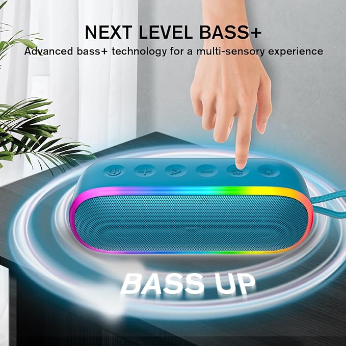 Bluetooth Speakers,IPX7 Waterproof Speaker with 20W Powerful Sound,Portable Wireless Speakers with Extral Bass,for Beach Pool Camping Outdoors,Christmas/Birthday Gift for Men,Women,Friends