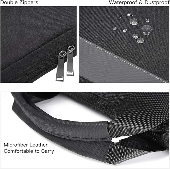 15.6 Inch Laptop Sleeve Bag, Men Women TSA Case for Macbook Pro 16 M4 M3 M2 M1, Lenovo Ideapad 15.6, HP Envy/Victus 15.6, Acer Aspire/Nitro 5 15.6, Dell 15 16, ASUS Chromebook 15 16 Case, Black