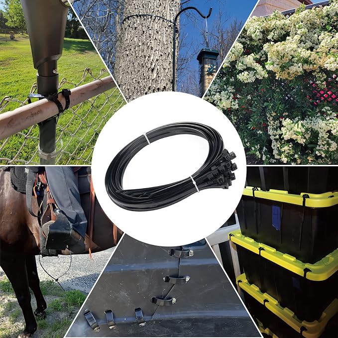 Large Zip Ties 36 inch (50 Pack), Long Zip Ties Heavy Duty with 250 lb Tensile Strength, Big Cable Ties, Black, by ANOSON - Image 6