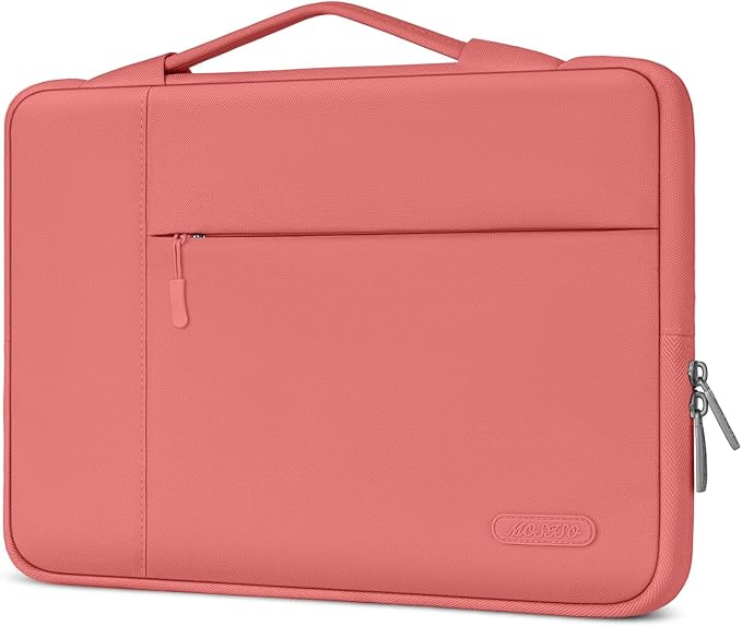 MOSISO Laptop Case 16 inch, 15-15.6 inch Laptop Sleeve with Handle Compatible with MacBook Pro 16 inch, HP, Acer, Dell, Lenovo, ASUS Notebook, Polyester Multifunctional Computer Bag, Living Coral
